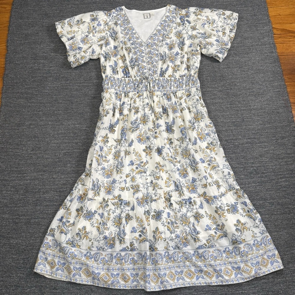 Anthropologie Lea Maxi Dress 2X Boho Peasant Babydoll Cottagecore 100% Cotton